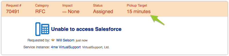 Pickup target in header of request