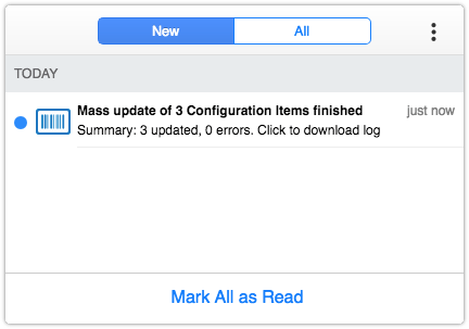 Notification after mass update