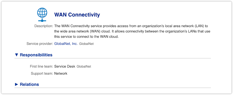 Service record without responsible people