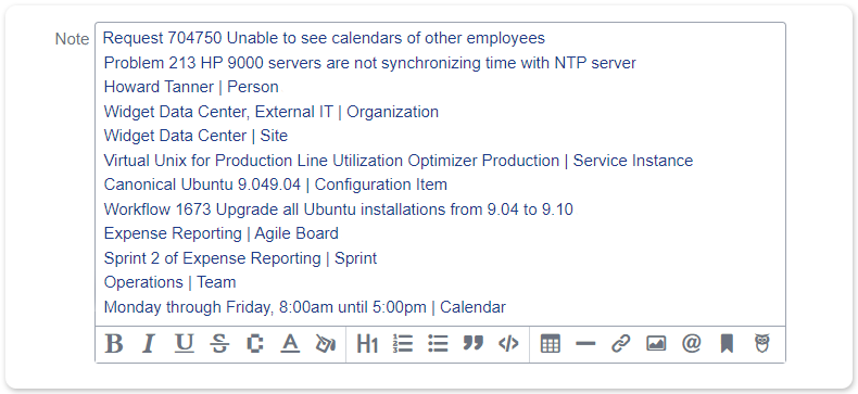 Copy rich text links