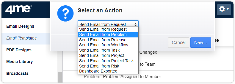 Send email from problem