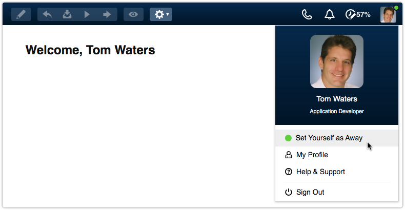Set Yourself as Away in User menu