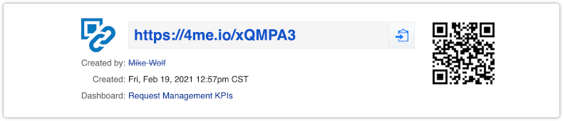 Short URL with disabled creator