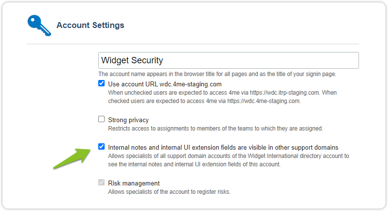 Internal notes not visible default