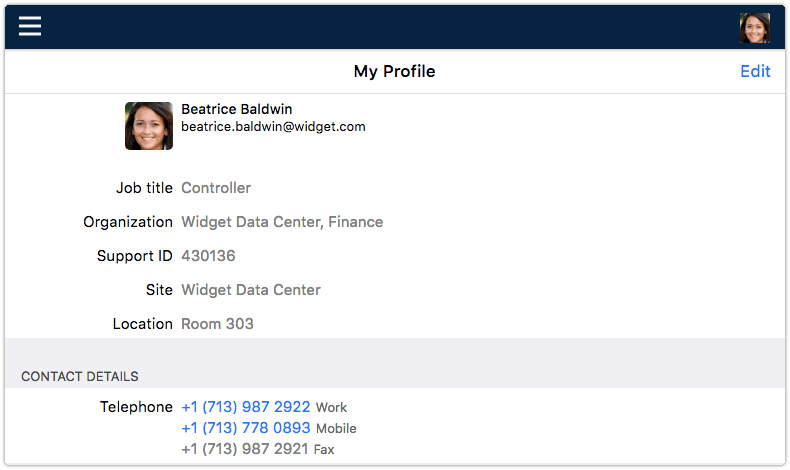 Support ID visibility in Self Service