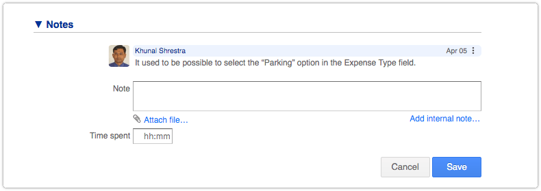 Empty Time spent field