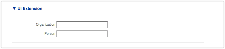 UI extension with default section title