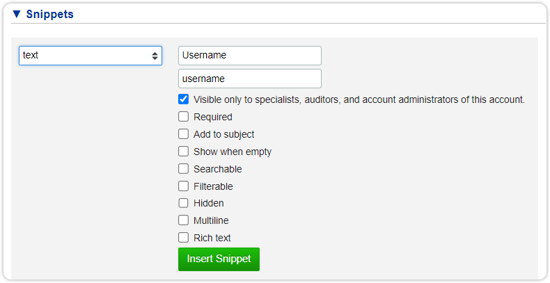 UI extension internal default