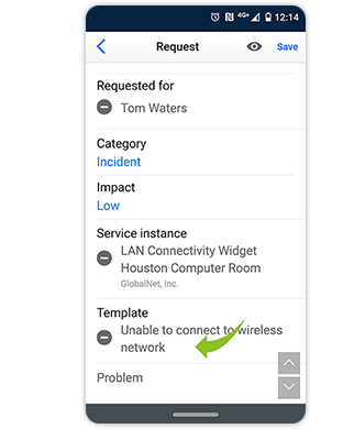 Mobile app update request template