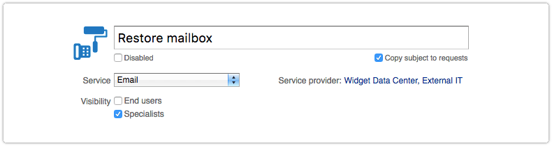4me request template visibility options
