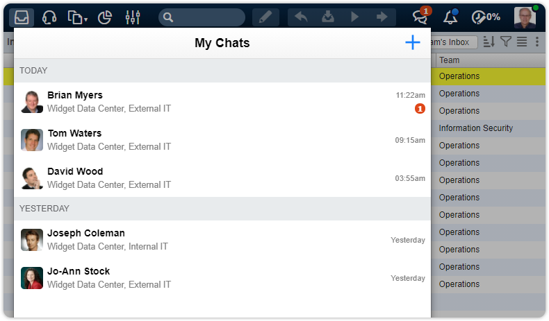 Chat feature my existing chats
