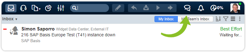 Chat feature toolbar