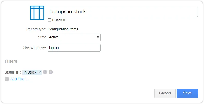 search phrase custom view