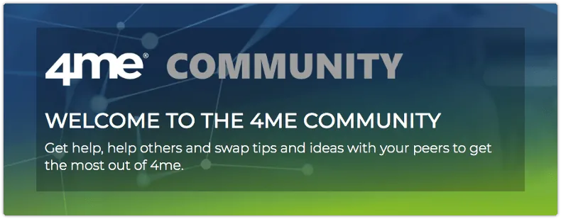 Welcome to the 4me Community