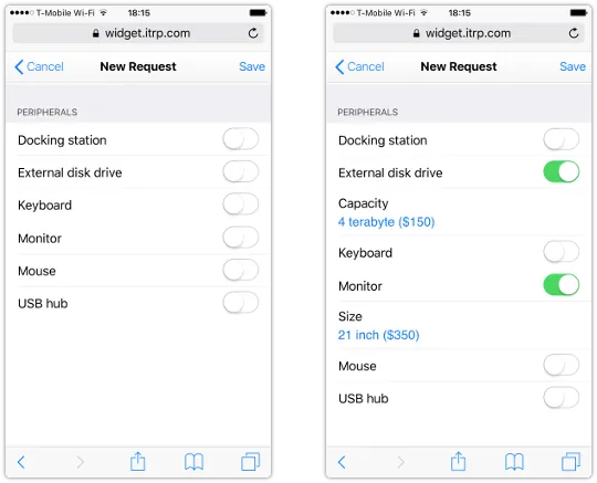 UI Extension in ITRP Mobile