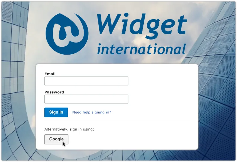 Sign in with Google to 4me