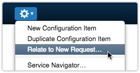 Relating a CI to a new request