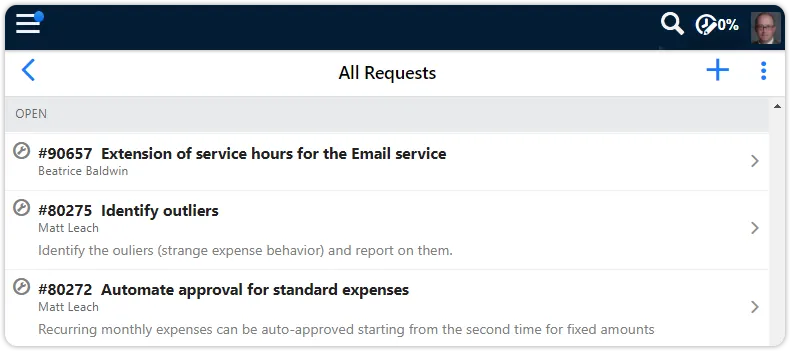 All requests self service