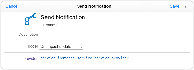 Service provider automation rule