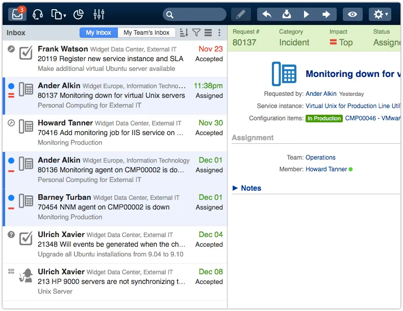 Multiple records selected in 4me view