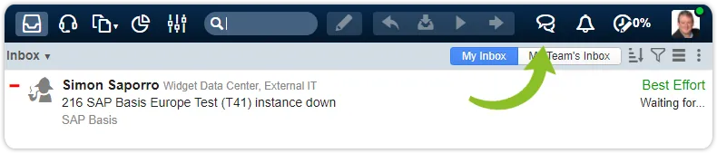Chat feature toolbar