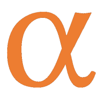 A black and orange logo with the letter o