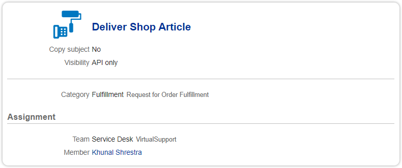 request template fulfillment