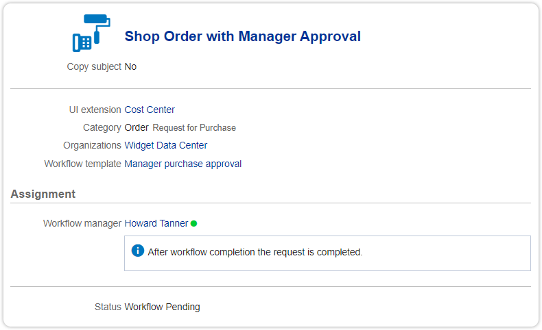 request template order