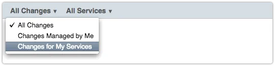 Changes for My Services option of the ITRP Change Calendar