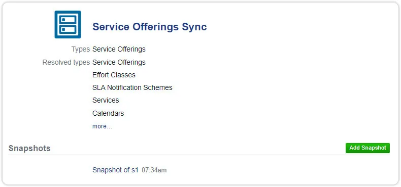 A screenshot of the service offerings page