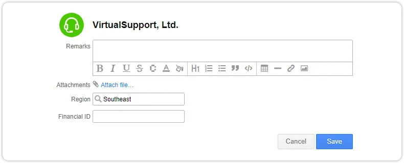 Set organization region