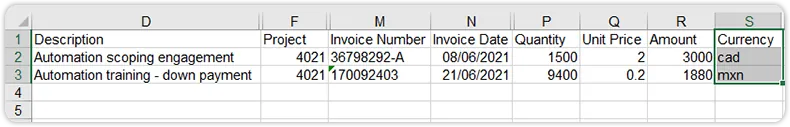 Export invoices multi currency