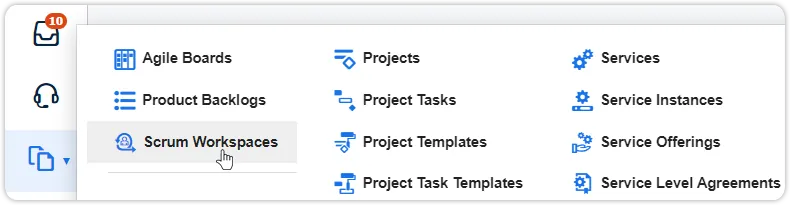 Scrum workspace records