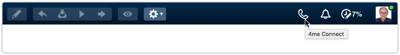 4me Connect icon in the 4me toolbar