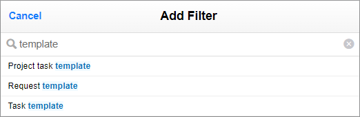 Inbox template filters