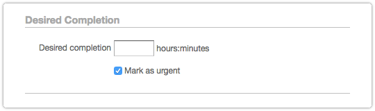 Mark a task template as urgent