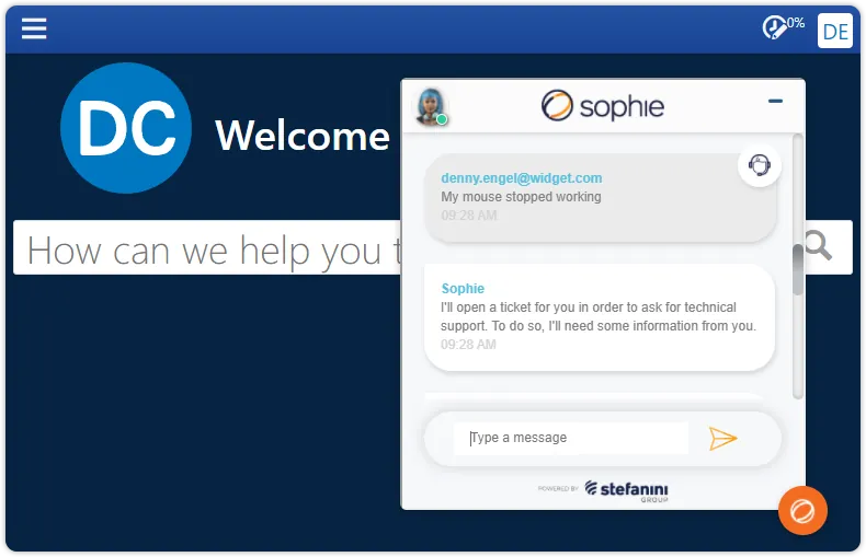Sophie app self service