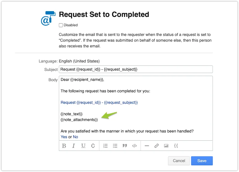 Request template with note_attachments field added