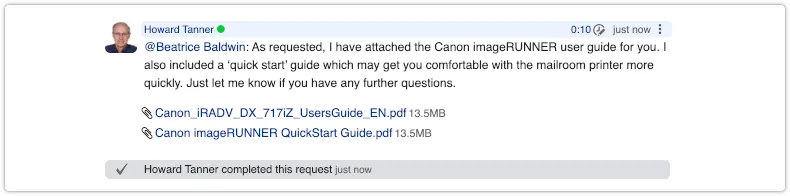 Note with attachments