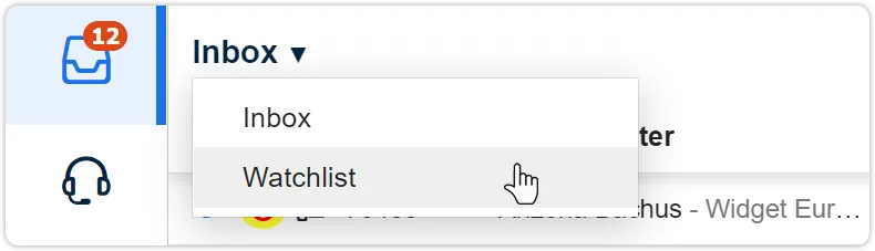 Watchlist inbox