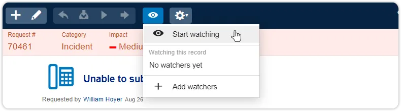 Watchlist start watching