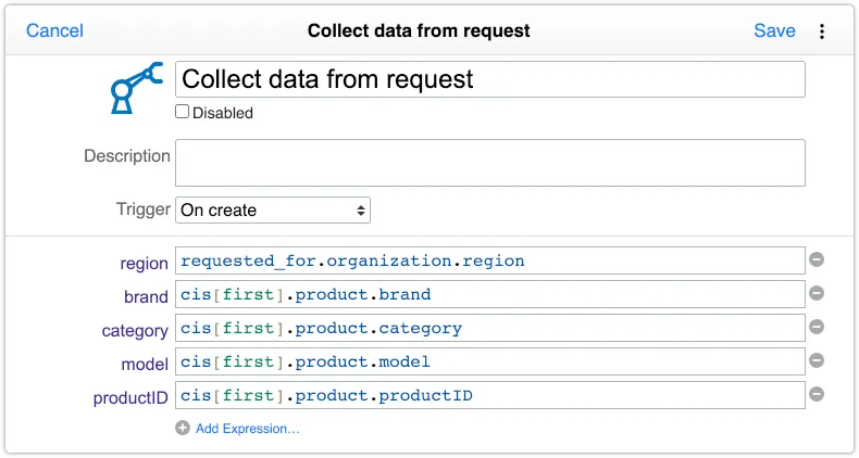 Automation rule with organization and product fields