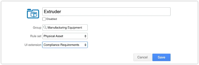 Product category with UI extension