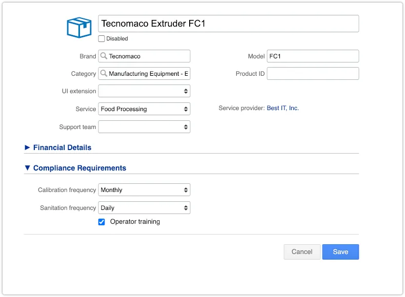 Product with custom fields