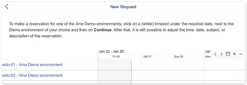 Reservation instructions self- service