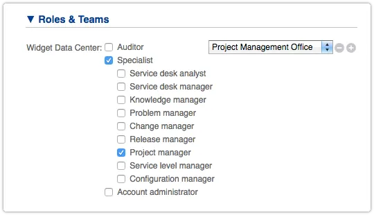 Assigning the 4me Project Manager Role