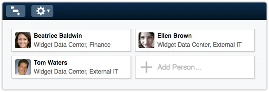 Project team members in Assignee view