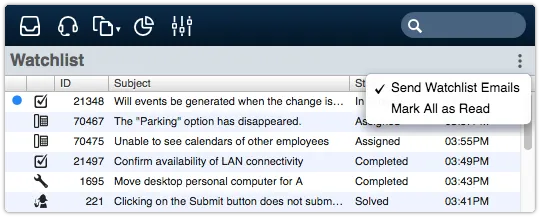 Send Watchlist Emails option selected