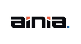 A black and orange logo with the word amg