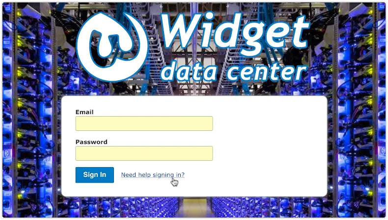 Need help signing in? link on 4me login screen